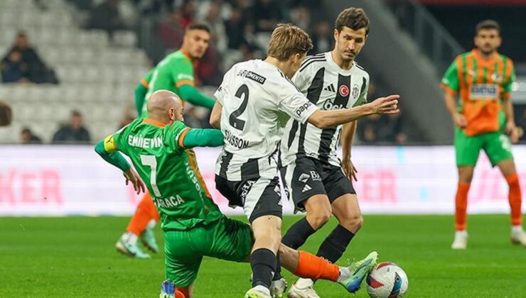 (ÖZET) KARTAL EVİNDE 2 PUAN BIRAKTI! Beşiktaş – Alanyaspor maç sonucu: 1-1