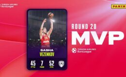 Euroleague'de 20. haftanın MVP'si Sasha Vezenkov!