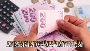 Halkbank’tan 200 Bin TL İhtiyaç Kredisi: Aylık Ödeme ve Faiz Oranları Belli Oldu!